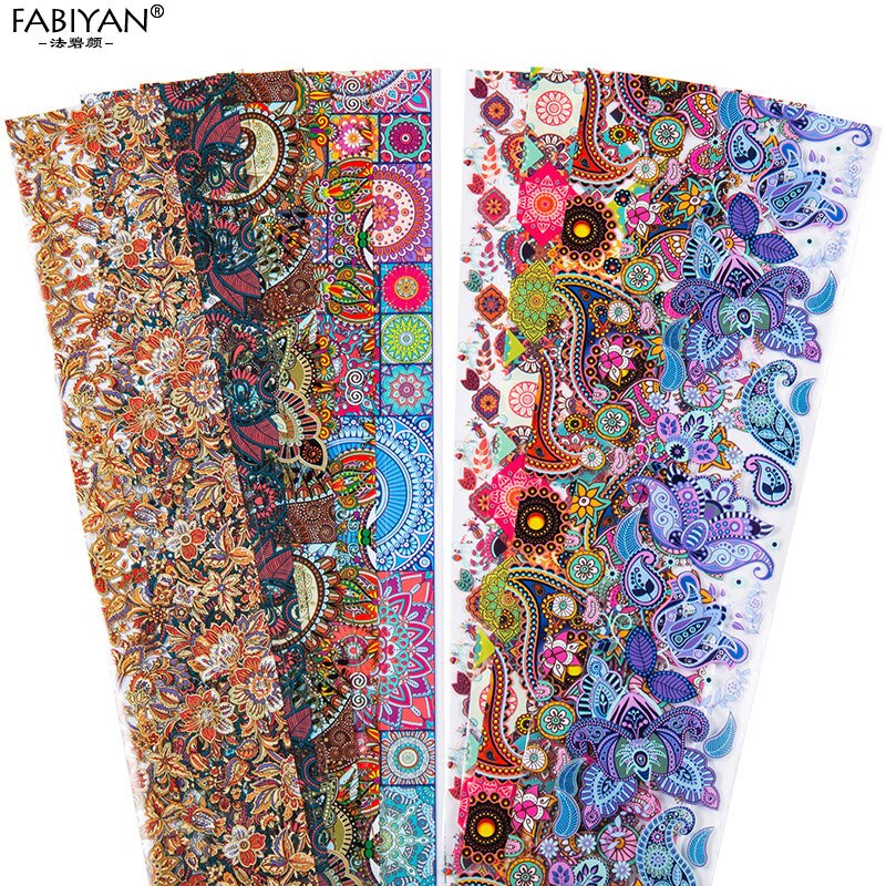 Nail Art Foil Stickers 10PCS Colorful Retro Geometric Christmas Halloween Transfer Paper Gorgeous DIY Manicure Decoration 4*20cm Nail Art Foil Stickers 10PCS Colorful Retro Geometric Christmas Halloween Transfer Paper Gorgeous DIY Manicure Decoration 4*20cm