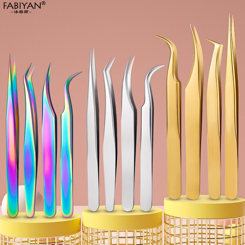 Eyelashes Tweezers For Lashes Extension Stainless Steel Curved Straight Nail Clipper Nipper Rhinestone Picking Makeup Tools Eyelashes Tweezers For Lashes Extension Stainless Steel Curved Straight Nail Clipper Nipper Rhinestone Picking Makeup Tools