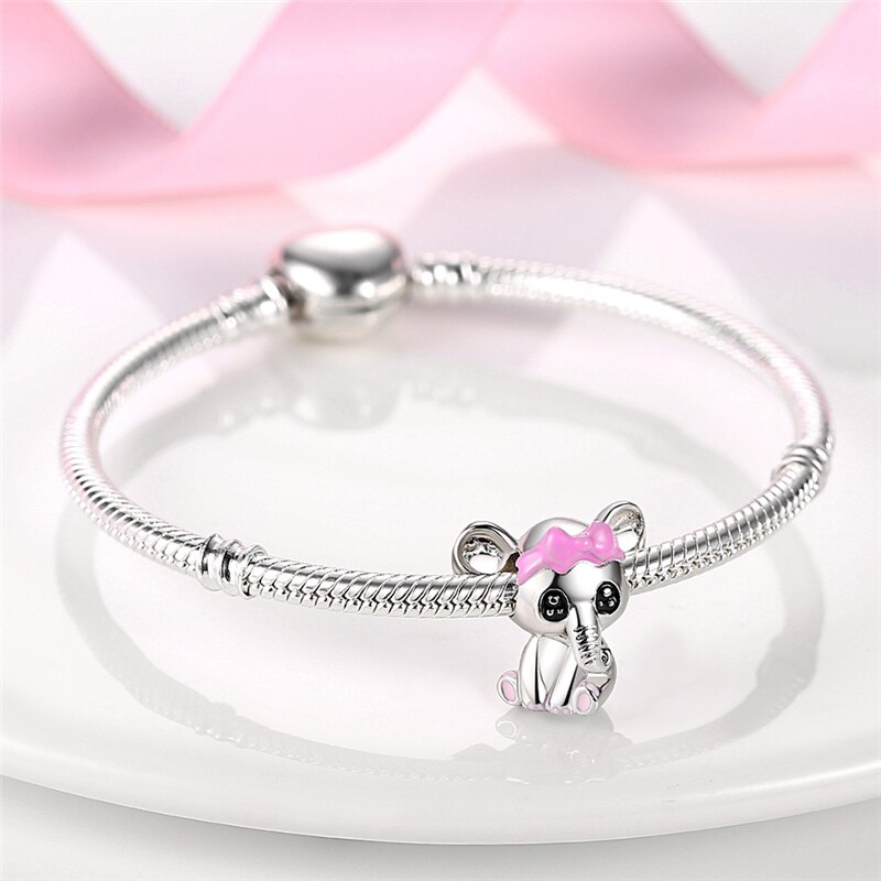 plata charms of ley 925 original fit original pandach bracelet necklace women pink serie charm bead silver color pendant jewelry plata charms of ley 925 original fit original pandach bracelet necklace women pink serie charm bead silver color pendant jewelry