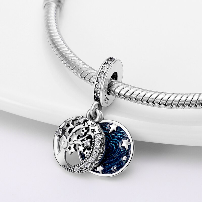 plata charms of ley 925 original fit original Pandach bracelet hot sale blue charms beads Silver Color pendant women diy jewelry plata charms of ley 925 original fit original Pandach bracelet hot sale blue charms beads Silver Color pendant women diy jewelry
