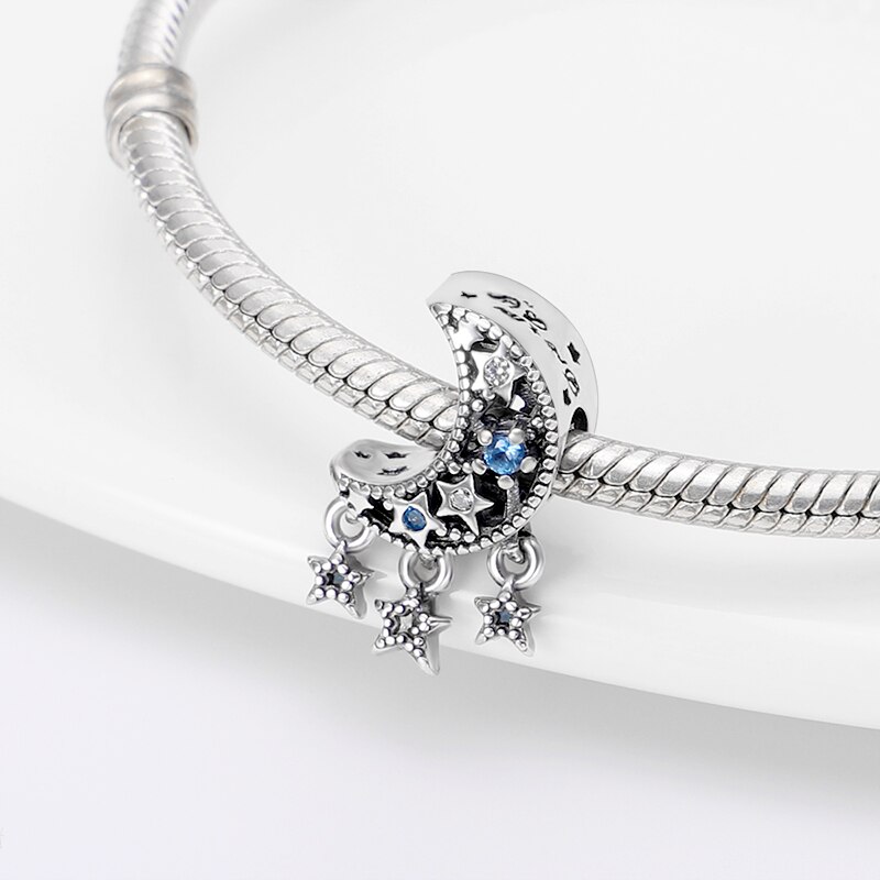 plata charms of ley 925 original fit original Pandach bracelet hot sale blue charms beads Silver Color pendant women diy jewelry plata charms of ley 925 original fit original Pandach bracelet hot sale blue charms beads Silver Color pendant women diy jewelry