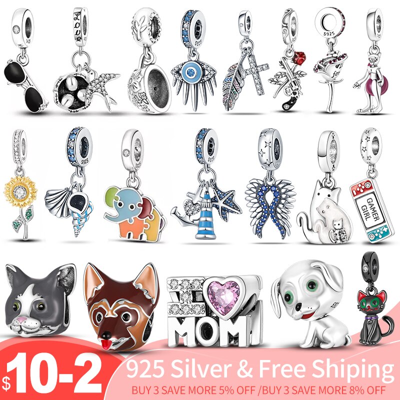 2021 New Fits Original Pandach Bracelets Silver Color Color Cartoon Anime Character Pet Charms Women Color Pendant Diy Jewelry 2021 New Fits Original Pandach Bracelets Silver Color Color Cartoon Anime Character Pet Charms Women Color Pendant Diy Jewelry