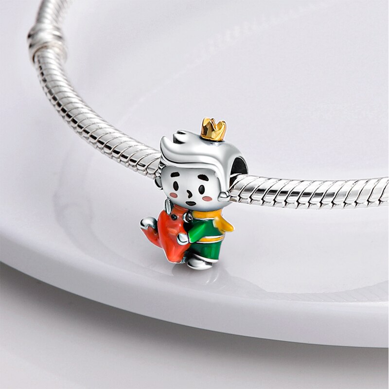 Fits Original Pandach Bracelet Necklace Silver Color Charms Beads Silver Color Pendant Charms Beads Women DIY Fine Jewelry