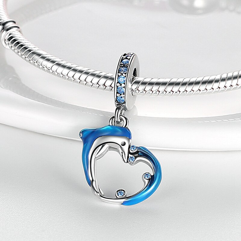 Fits Original Pandach Bracelet Necklace Silver Color Charms Beads Silver Color Pendant Charms Beads Women DIY Fine Jewelry