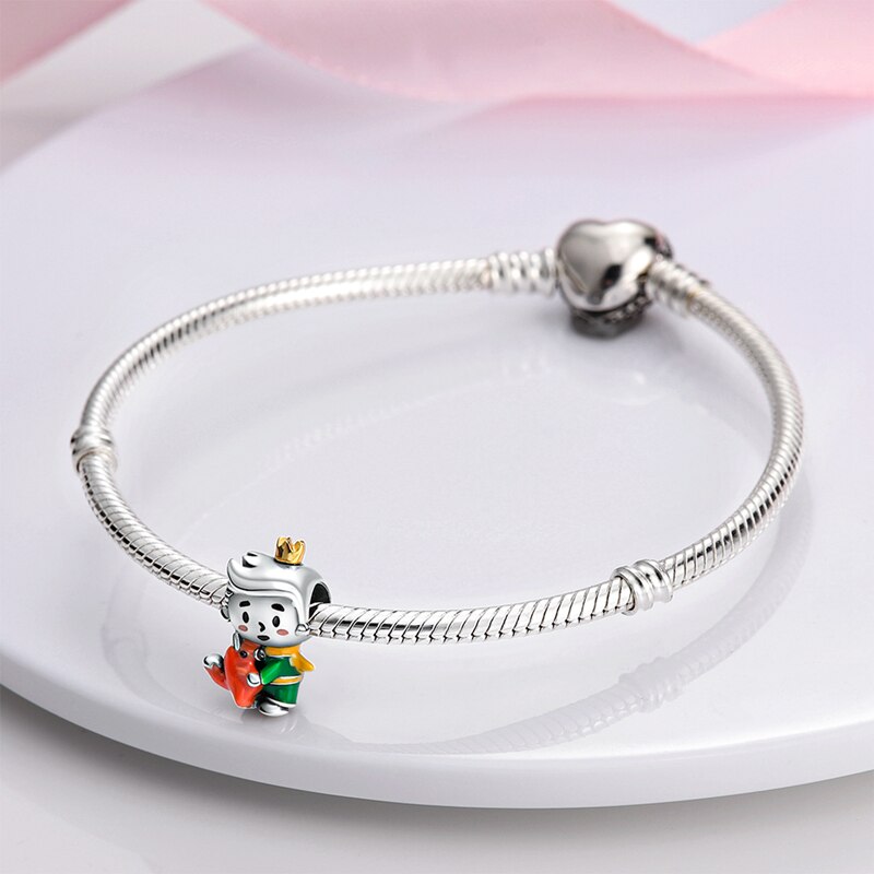 Fits Original Pandach Bracelet Necklace Silver Color Charms Beads Silver Color Pendant Charms Beads Women DIY Fine Jewelry