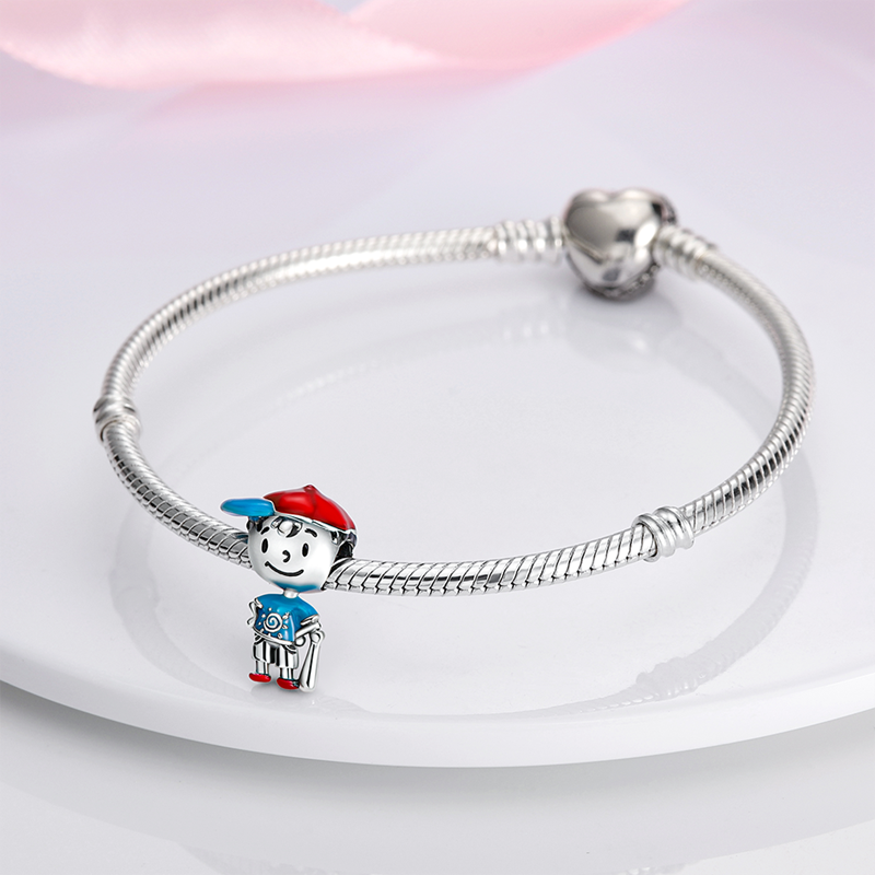 Fits Original Pandach Bracelet Necklace Silver Color Charms Beads Silver Color Pendant Charms Beads Women DIY Fine Jewelry