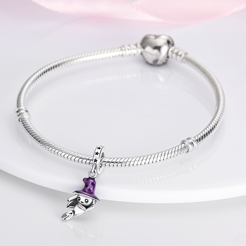 Fits Original Pandach Bracelet Necklace Silver Color Charms Beads Silver Color Pendant Charms Beads Women DIY Fine Jewelry