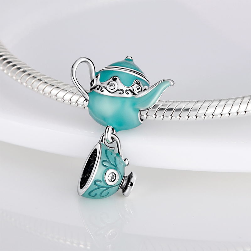 Fits Original Pandach Bracelet Necklace Silver Color Charms Beads Silver Color Pendant Charms Beads Women DIY Fine Jewelry