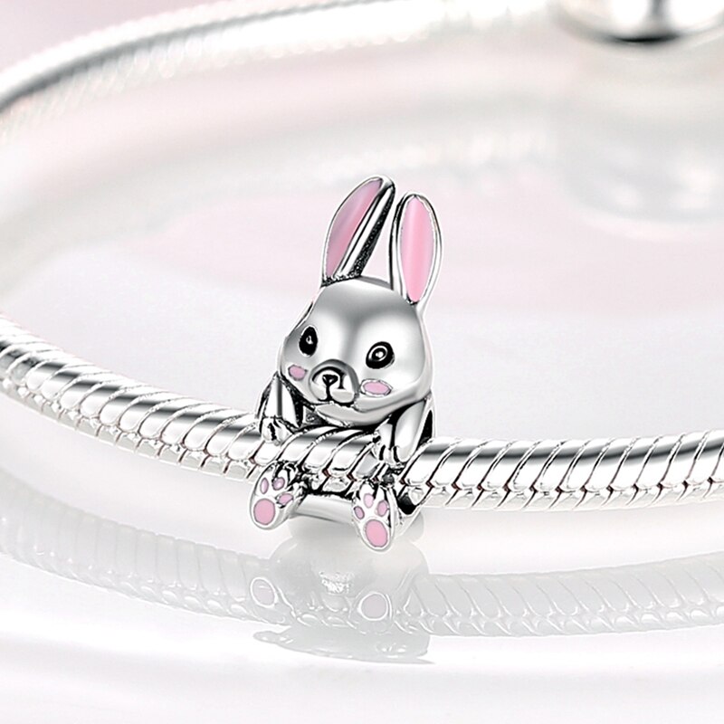 Fits Original Pandach Bracelet Necklace Silver Color Charms Beads Silver Color Pendant Charms Beads Women DIY Fine Jewelry
