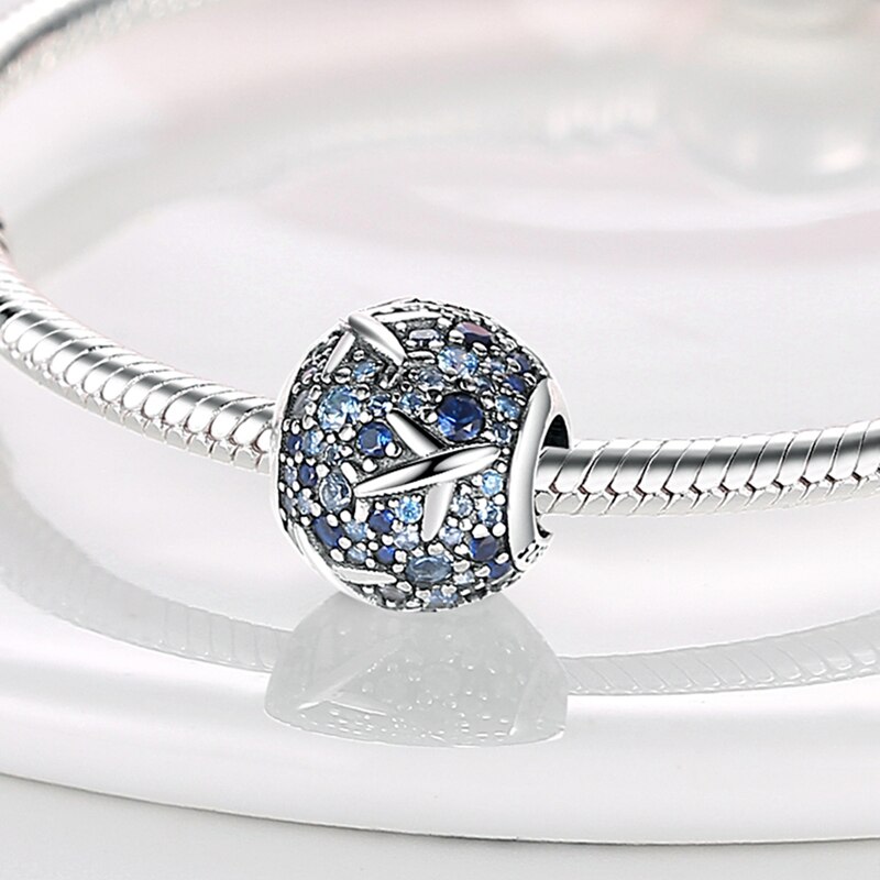 Fits Original Pandach Bracelet Necklace Silver Color Charms Beads Silver Color Pendant Charms Beads Women DIY Fine Jewelry