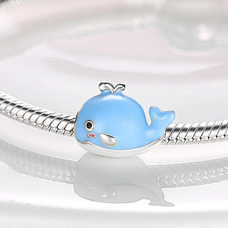 Fits Original Pandach Bracelet Necklace Silver Color Charms Beads Silver Color Pendant Charms Beads Women DIY Fine Jewelry