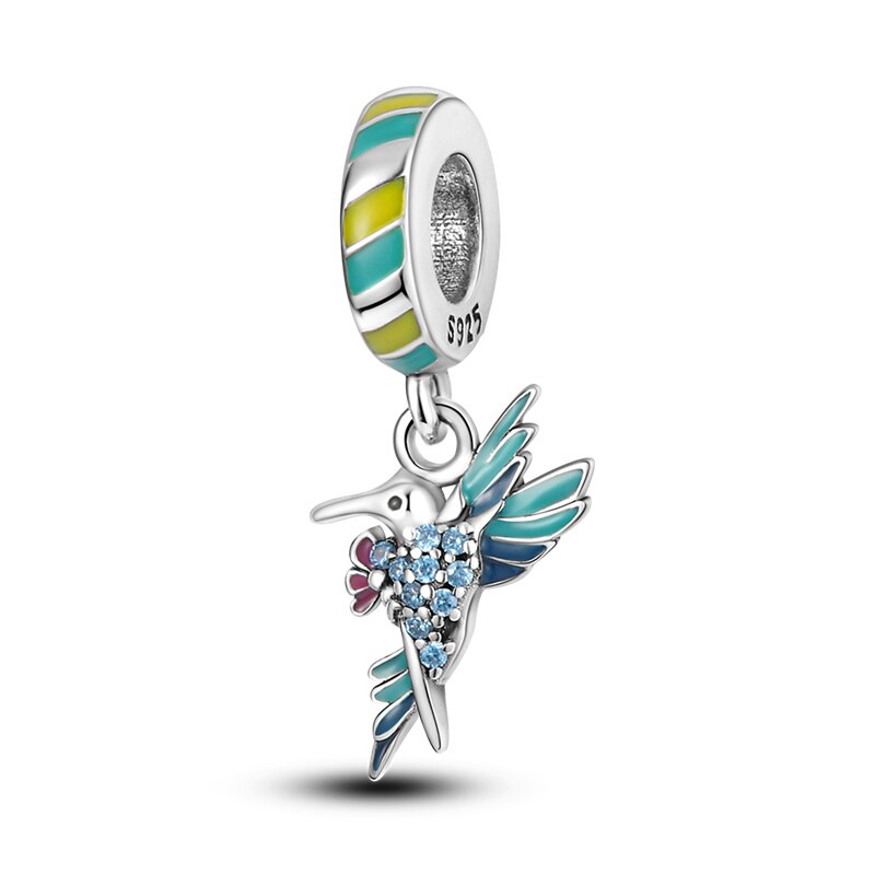 Fits Original Pandach Bracelet Necklace Silver Color Charms Beads Silver Color Pendant Charms Beads Women DIY Fine Jewelry