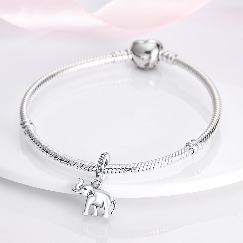 Fits Original Pandach Bracelet Necklace Silver Color Charms Beads Silver Color Pendant Charms Beads Women DIY Fine Jewelry