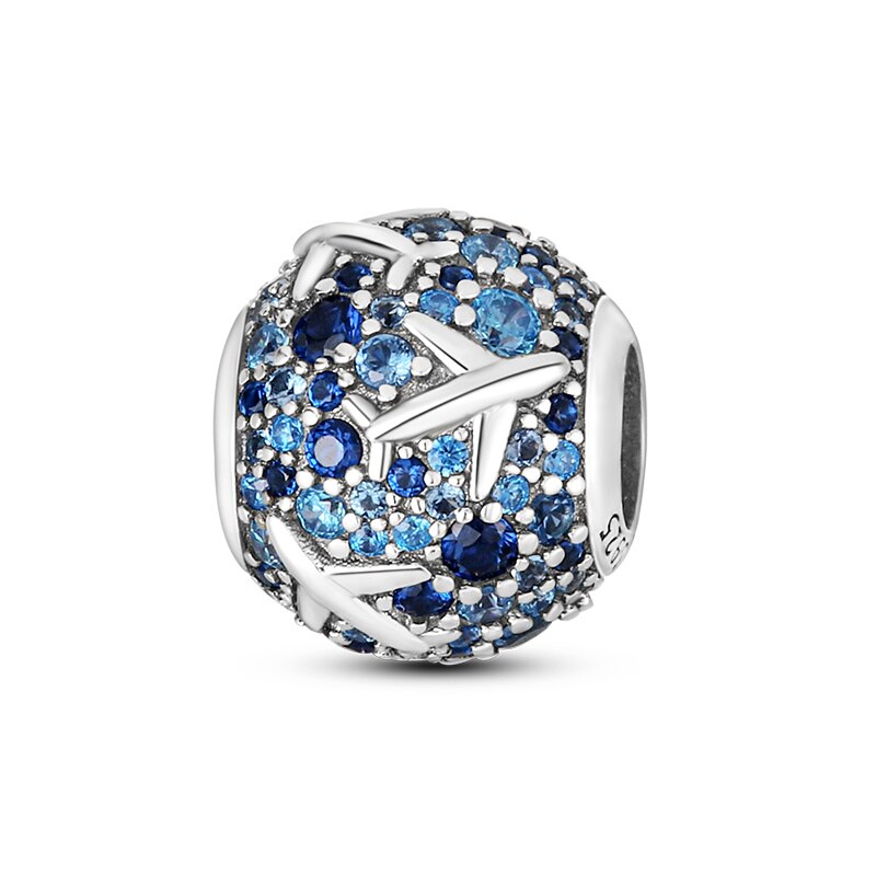 Fits Original Pandach Bracelet Necklace Silver Color Charms Beads Silver Color Pendant Charms Beads Women DIY Fine Jewelry