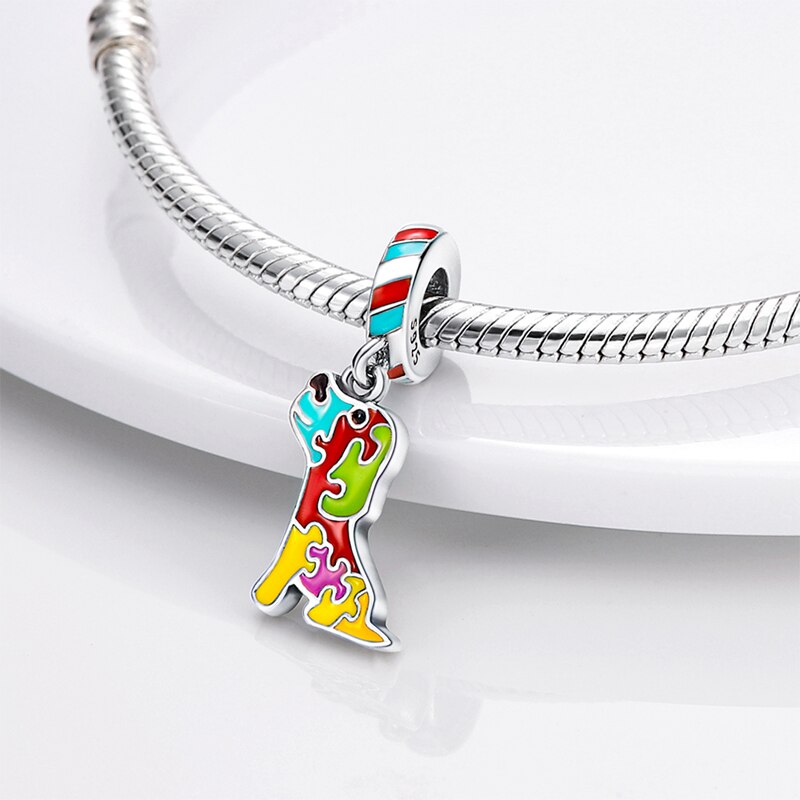 Fits Original Pandach Bracelet Necklace Silver Color Charms Beads Silver Color Pendant Charms Beads Women DIY Fine Jewelry