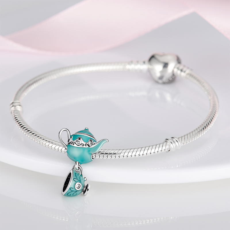 Fits Original Pandach Bracelet Necklace Silver Color Charms Beads Silver Color Pendant Charms Beads Women DIY Fine Jewelry