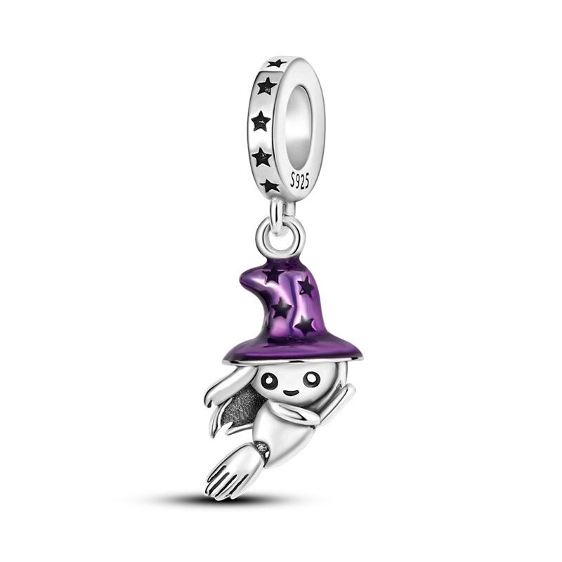 Fits Original Pandach Bracelet Necklace Silver Color Charms Beads Silver Color Pendant Charms Beads Women DIY Fine Jewelry