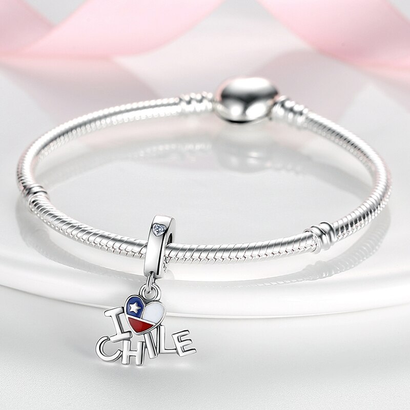 Fits Original Pandach Bracelet Necklace Silver Color Charms Beads Silver Color Pendant Charms Beads Women DIY Fine Jewelry
