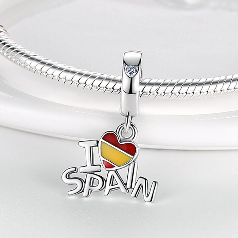 Fits Original Pandach Bracelet Necklace Silver Color Charms Beads Silver Color Pendant Charms Beads Women DIY Fine Jewelry