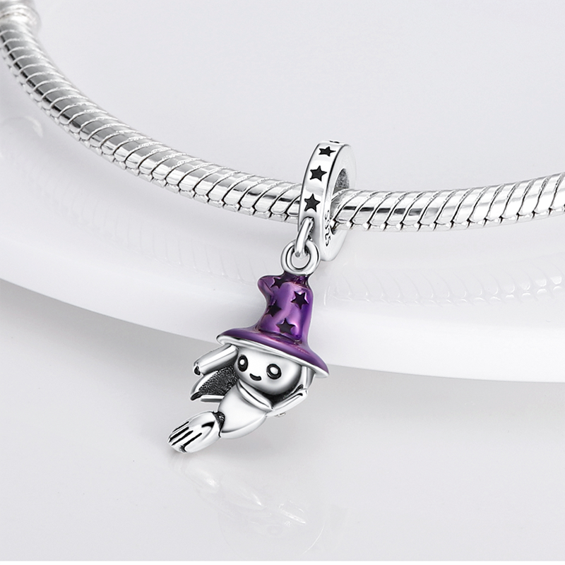 Fits Original Pandach Bracelet Necklace Silver Color Charms Beads Silver Color Pendant Charms Beads Women DIY Fine Jewelry
