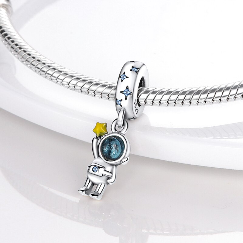Fits Original Pandach Bracelet Necklace Silver Color Charms Beads Silver Color Pendant Charms Beads Women DIY Fine Jewelry