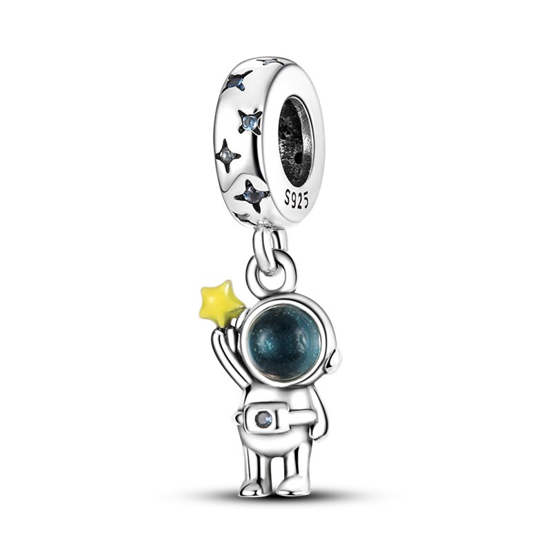 Fits Original Pandach Bracelet Necklace Silver Color Charms Beads Silver Color Pendant Charms Beads Women DIY Fine Jewelry