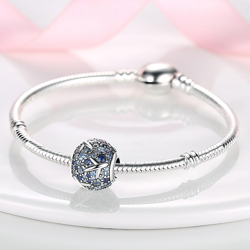 Fits Original Pandach Bracelet Necklace Silver Color Charms Beads Silver Color Pendant Charms Beads Women DIY Fine Jewelry