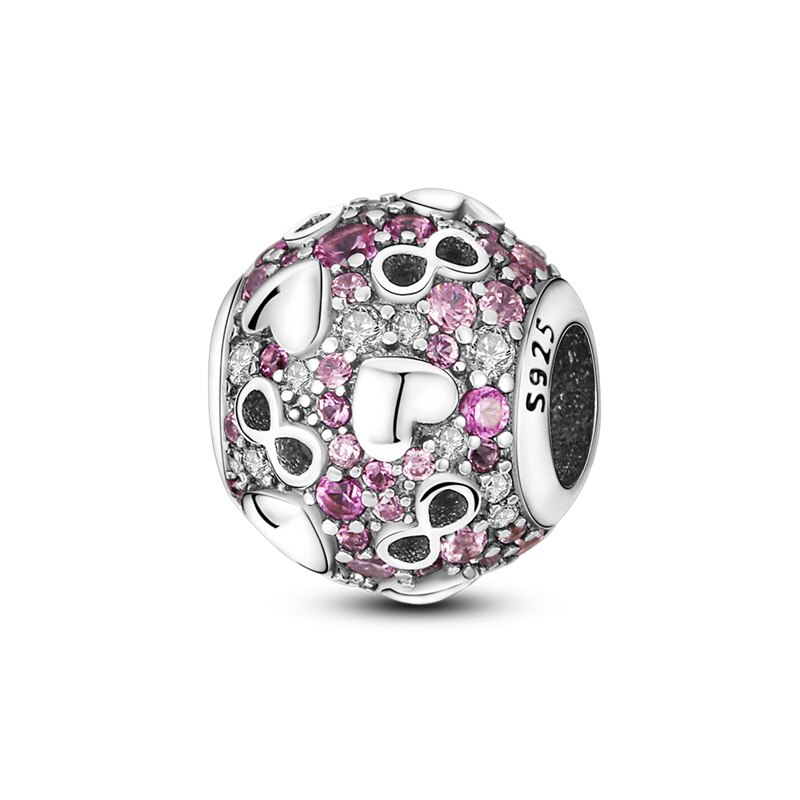 Fits Original Pandach Bracelet Necklace Silver Color Charms Beads Silver Color Pendant Charms Beads Women DIY Fine Jewelry