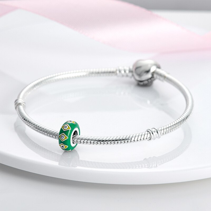 Fits Original Pandach Bracelet Necklace Silver Color Charms Beads Silver Color Pendant Charms Beads Women DIY Fine Jewelry