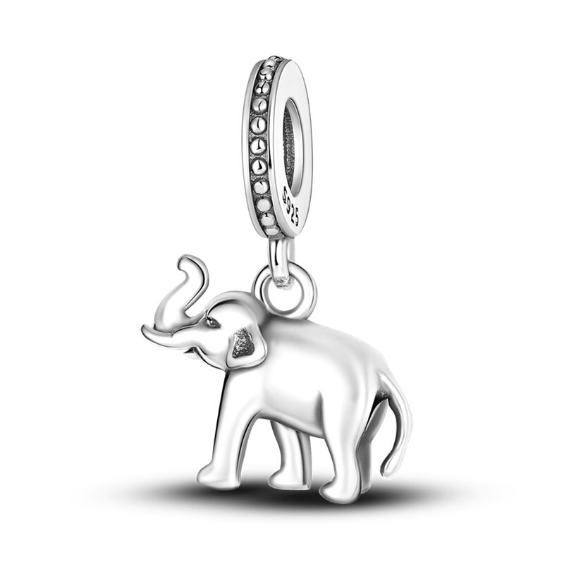 Fits Original Pandach Bracelet Necklace Silver Color Charms Beads Silver Color Pendant Charms Beads Women DIY Fine Jewelry