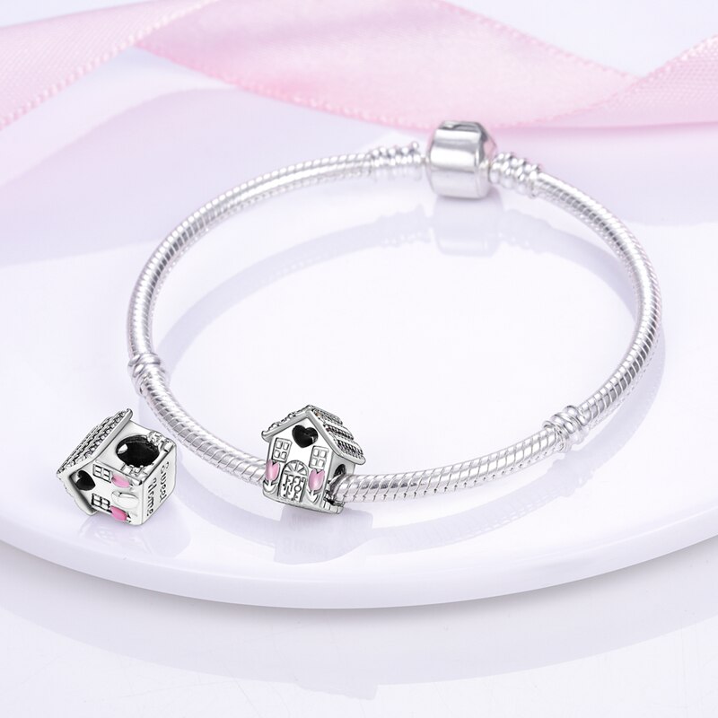 Fits Pandora Original Charm Bracelet Women Zircon Heart Bead Sterling Silver 925 Starfish Shell Isolated Clip Beads Jewelry 2022