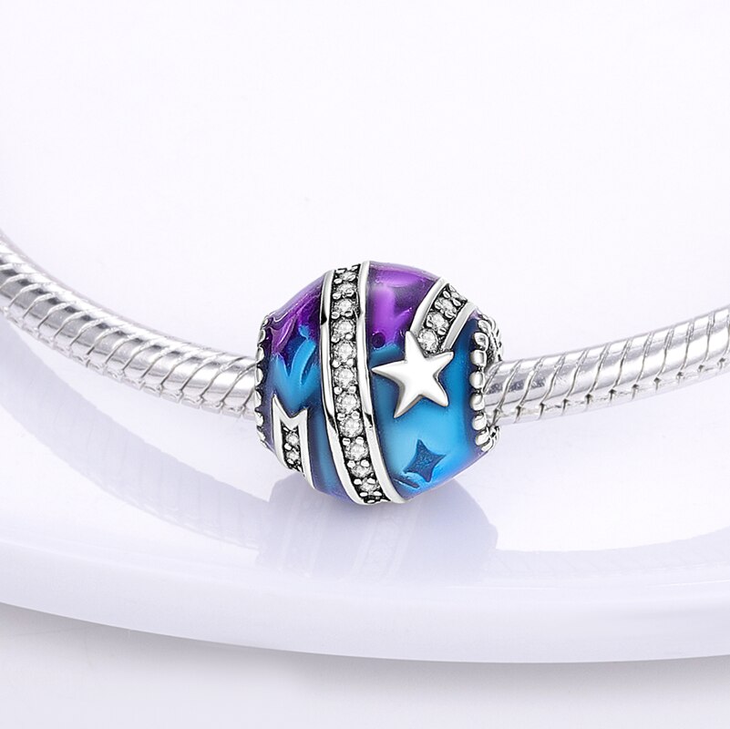 Fits Pandora Original Charm Bracelet Women Zircon Heart Bead Sterling Silver 925 Starfish Shell Isolated Clip Beads Jewelry 2022