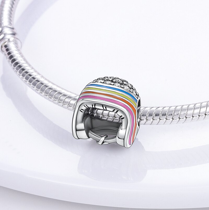 Fits Pandora Original Charm Bracelet Women Zircon Heart Bead Sterling Silver 925 Starfish Shell Isolated Clip Beads Jewelry 2022