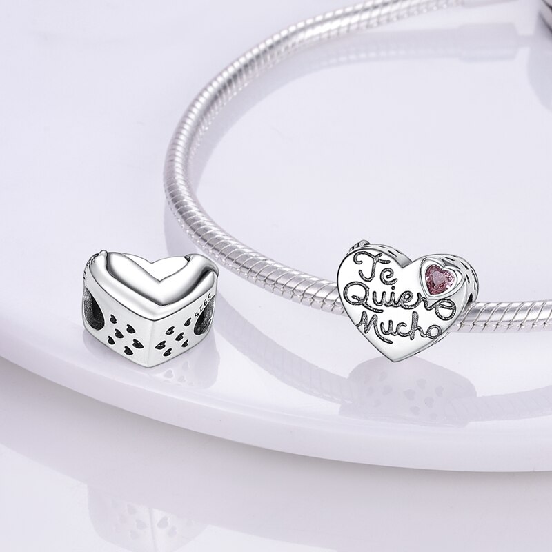 Fits Pandora Original Charm Bracelet Women Zircon Heart Bead Sterling Silver 925 Starfish Shell Isolated Clip Beads Jewelry 2022