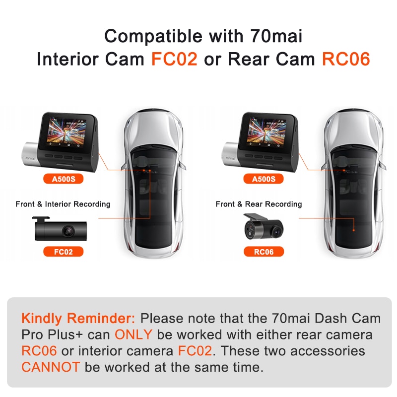 70mai A500S Dash Cam Pro Plus+ 1944P ADAS GPS Car Camera 70mai A500S Car DVR 24H Parking Support Rear Cam 140FOV Recorder 70mai A500S Dash Cam Pro Plus+ 1944P ADAS GPS Car Camera 70mai A500S Car DVR 24H Parking Support Rear Cam 140FOV Recorder