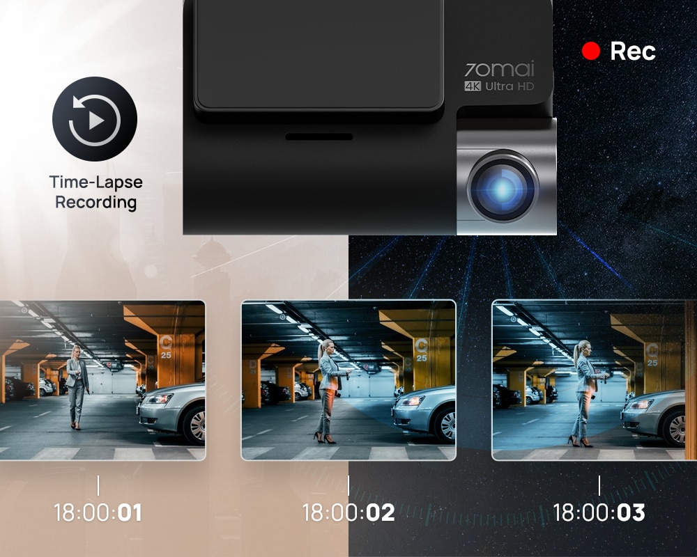 70mai 4K Dash Cam A800S Built-in GPS ADAS 140FOV 70mai Camera Car DVR 24H Parking Monitior Support Rear or Interior Cam