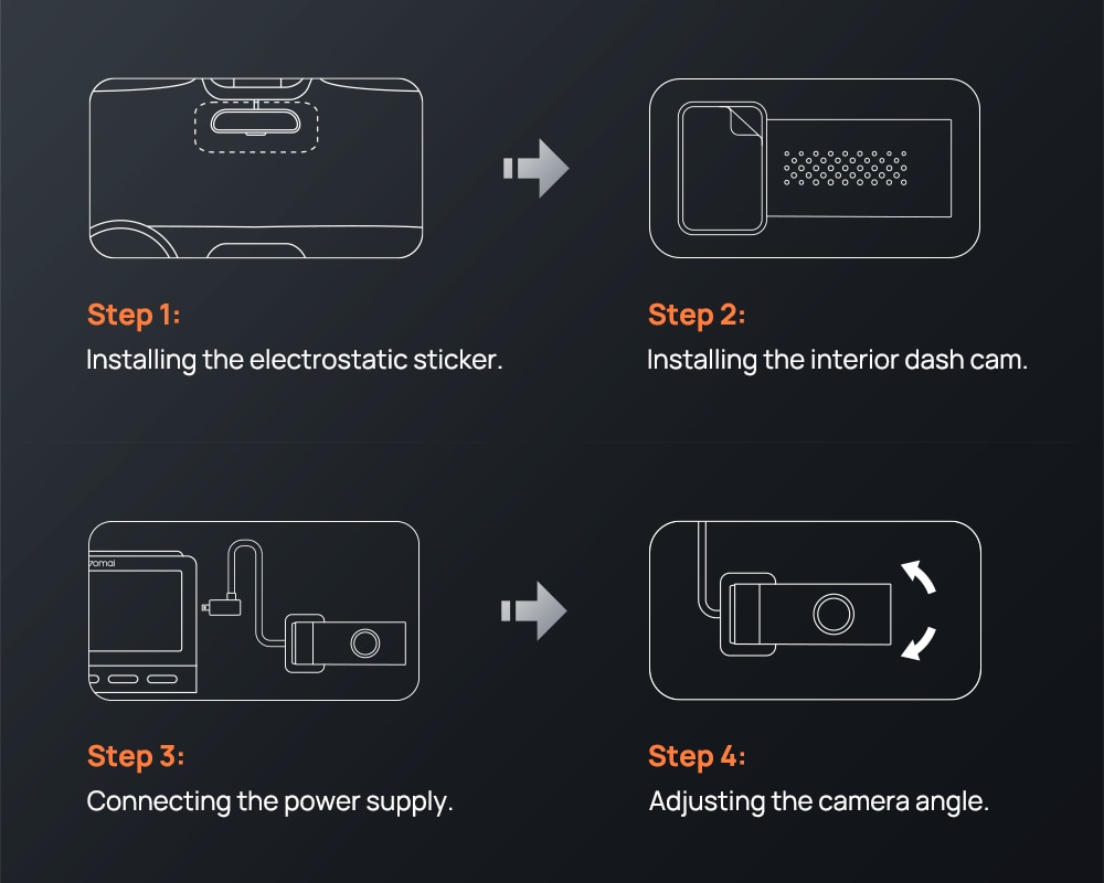 70mai 4K Dash Cam A800S Built-in GPS ADAS 140FOV 70mai Camera Car DVR 24H Parking Monitior Support Rear or Interior Cam