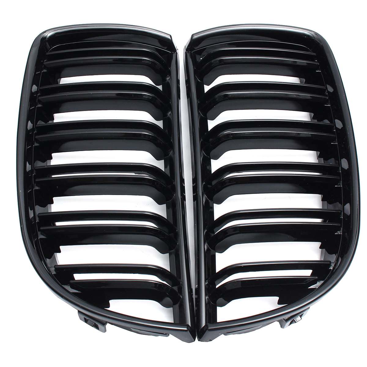 Pair Front Double Slat Sport Kidney Grille Grill For BMW E90 E91 4 Door 2005-2008 For F22 F23 F24 2012-2018 Racing Grills