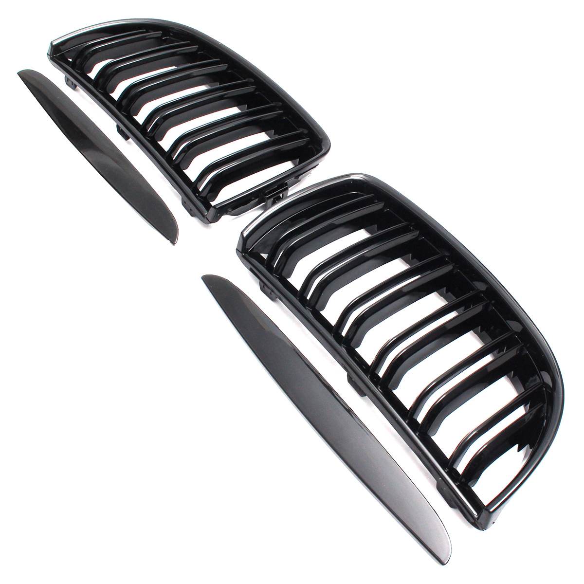 Pair Front Double Slat Sport Kidney Grille Grill For BMW E90 E91 4 Door 2005-2008 For F22 F23 F24 2012-2018 Racing Grills