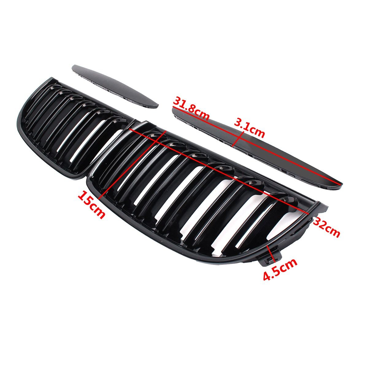 Pair Front Double Slat Sport Kidney Grille Grill For BMW E90 E91 4 Door 2005-2008 For F22 F23 F24 2012-2018 Racing Grills