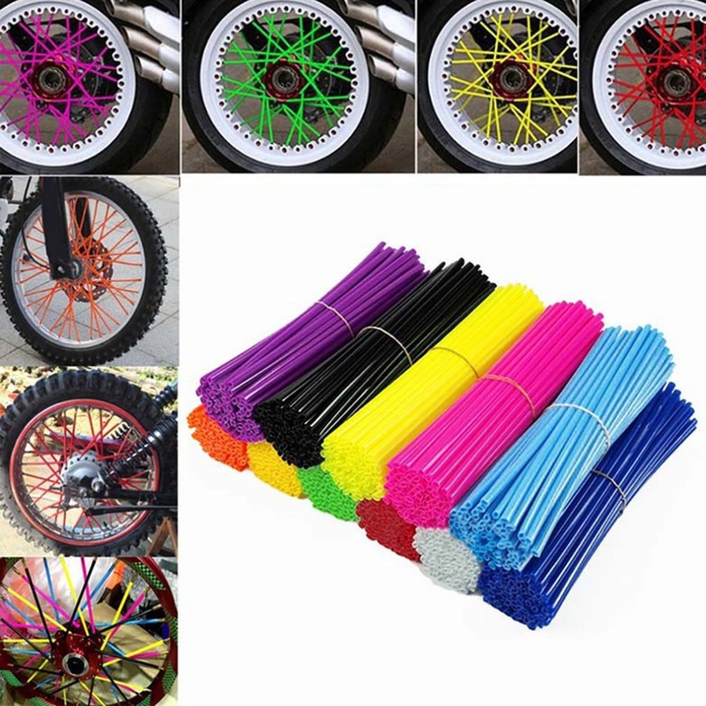 36pcs 17cm Motorcycle Wheel Spoked Protector Wraps Rims Skin Trim Covers Pipe For Motocross Bicycle Bike  Dropshipping