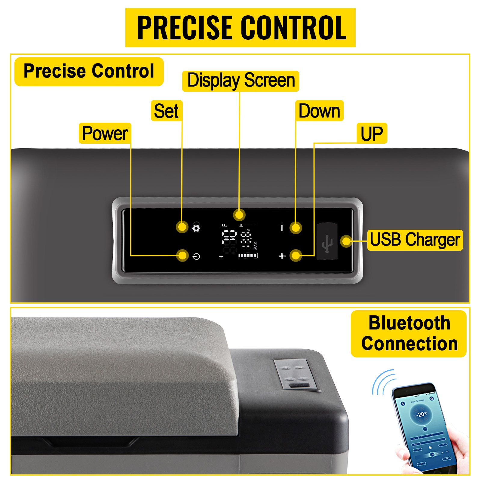 VEVOR 20L 22L 35L 45L 55L Car Refrigerator Mini Fridge Freezer Portable Compressor Cooler 12/24V DC 110-240V Ice Box for Camping VEVOR 20L 22L 35L 45L 55L Car Refrigerator Mini Fridge Freezer Portable Compressor Cooler 12/24V DC 110-240V Ice Box for Camping