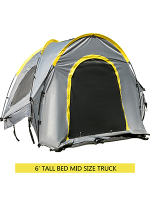 VEVOR 5-8 FT Waterproof Truck Tent Car Accessories Bed for Full / Mid Size Truck 2-Person Sleeping Capacity for Camping Hiking