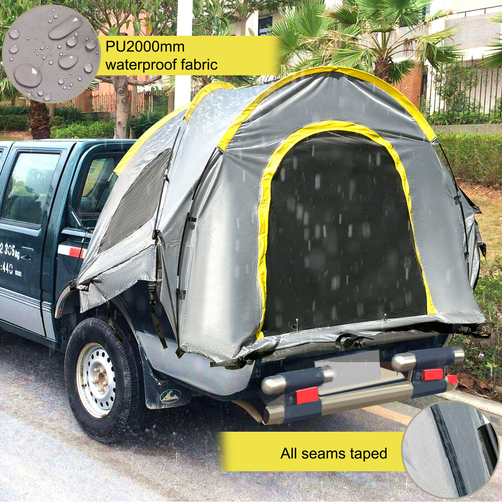 VEVOR 5-8 FT Waterproof Truck Tent Car Accessories Bed for Full / Mid Size Truck 2-Person Sleeping Capacity for Camping Hiking VEVOR 5-8 FT Waterproof Truck Tent Car Accessories Bed for Full / Mid Size Truck 2-Person Sleeping Capacity for Camping Hiking