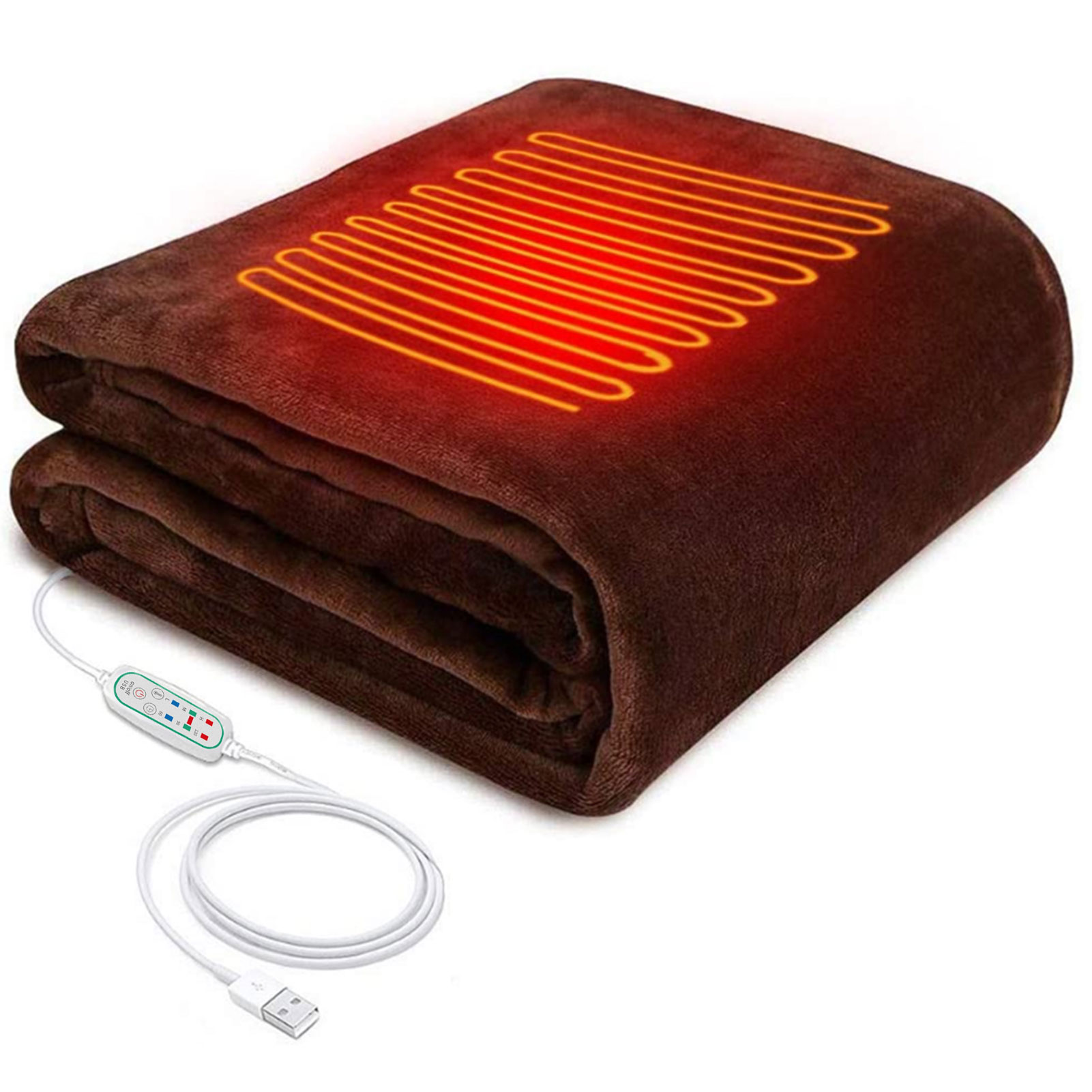 45*80cm USB 5V Electric Heating Shawl Washable 3 Heat Settings With Timing Function Heated Blanket 45*80cm USB 5V Electric Heating Shawl Washable 3 Heat Settings With Timing Function Heated Blanket