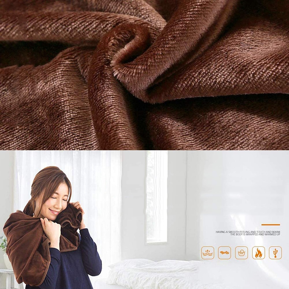 45*80cm USB 5V Electric Heating Shawl Washable 3 Heat Settings With Timing Function Heated Blanket 45*80cm USB 5V Electric Heating Shawl Washable 3 Heat Settings With Timing Function Heated Blanket