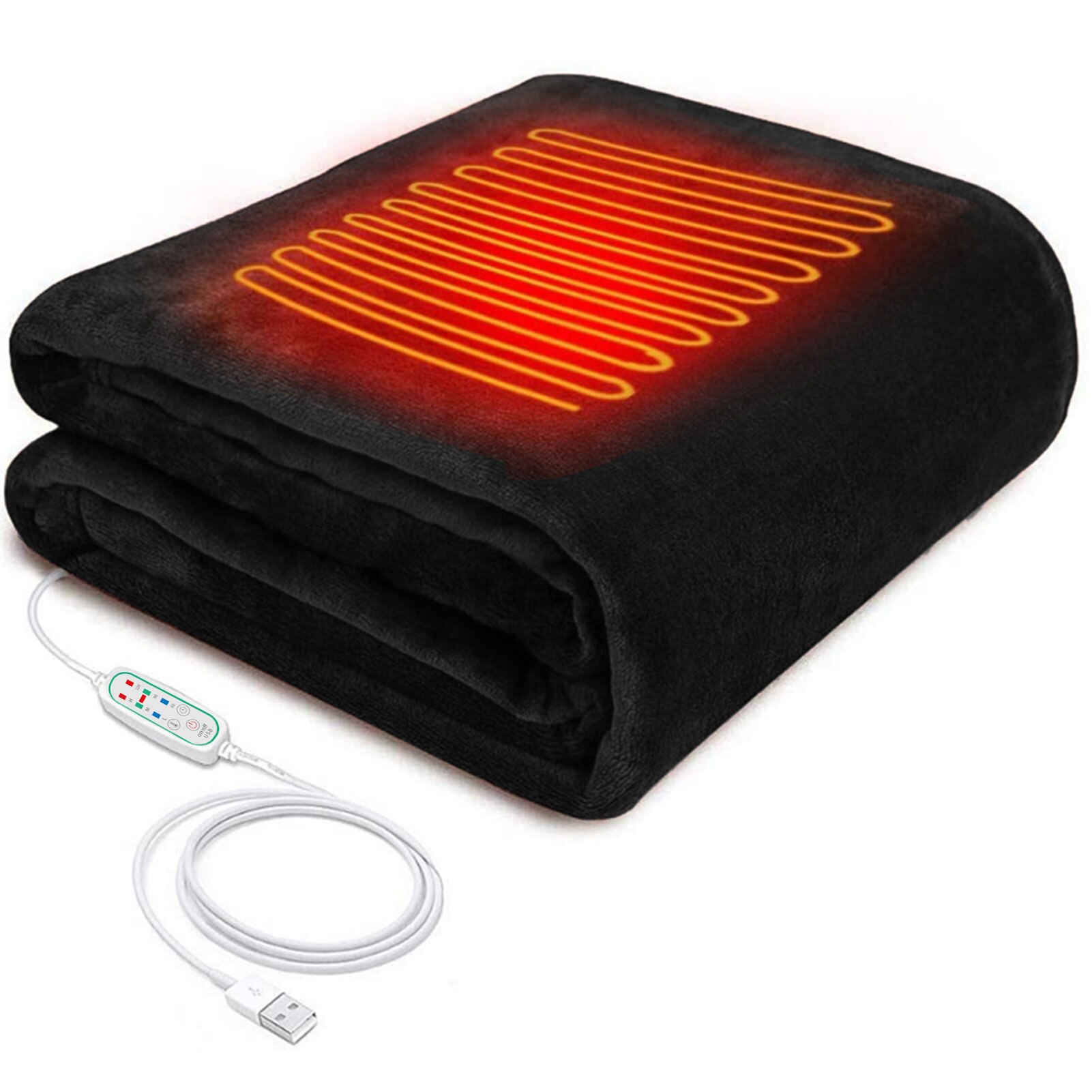45*80cm USB 5V Electric Heating Shawl Washable 3 Heat Settings With Timing Function Heated Blanket 45*80cm USB 5V Electric Heating Shawl Washable 3 Heat Settings With Timing Function Heated Blanket
