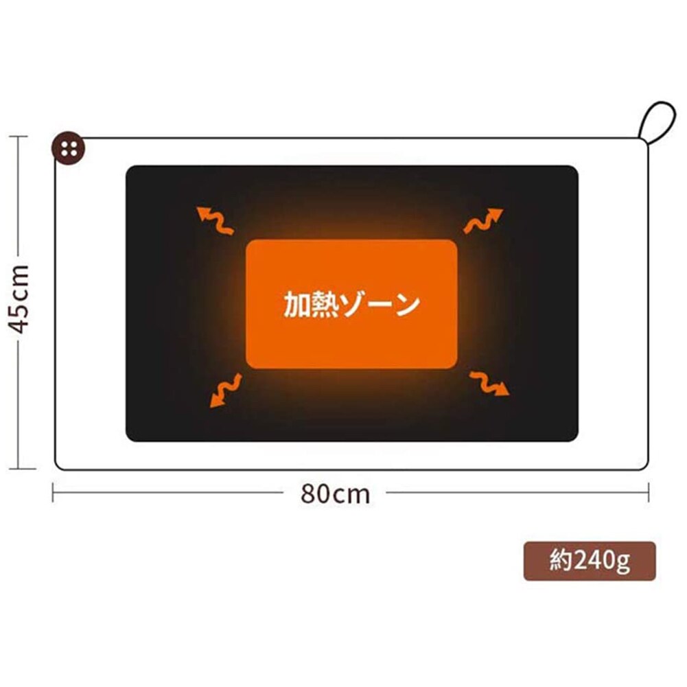45*80cm USB 5V Electric Heating Shawl Washable 3 Heat Settings With Timing Function Heated Blanket