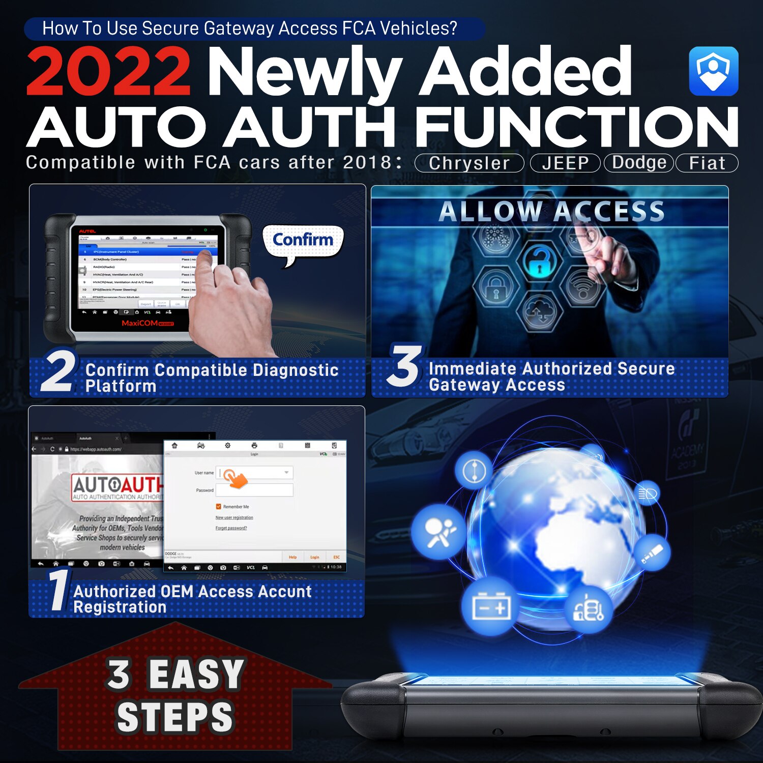 2022 Newest Autel MaxiCOM MK808BT OBD2 Scanner Car Diagnostic Tool Auto IMMO/EPB/SAS/BMS/TPMS/DPF Upgraded Version of MK808