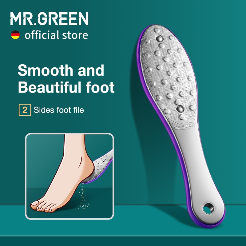 MR.GREEN Pedicure Foot Care Tools Foot File Rasps Callus Dead Foot Skin Care Remover Sets Stainless Steel Professional Two Sides MR.GREEN Pedicure Foot Care Tools Foot File Rasps Callus Dead Foot Skin Care Remover Sets Stainless Steel Professional Two Sides